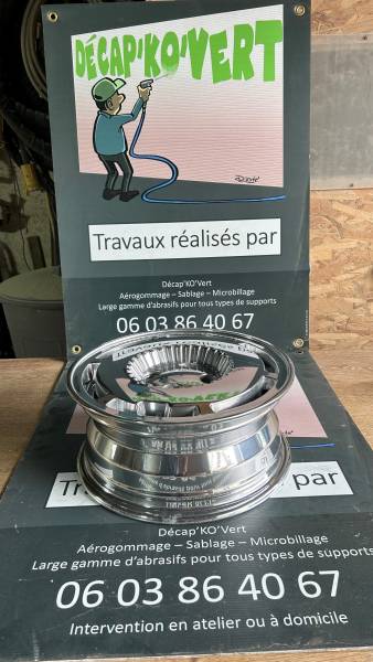Polissage Miroir par Tribofinition de Jantes de Renault Super 5 GT Turbo à Dieppe en Seine-Maritime en Normandie