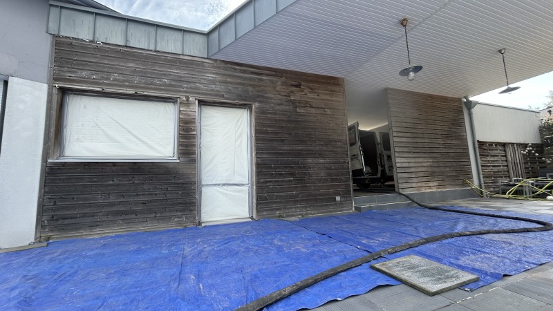 Aérogommage d'une façade à Rouen